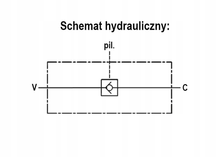 ZAWOR HYDRAULICZNY ZWROTNY VBPSL 1 2 45L ZAMEK Part number 0332 VBPSL 45L