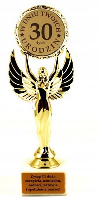 

Statuetka trofeum prezenty 30 Urodziny gratulacje
