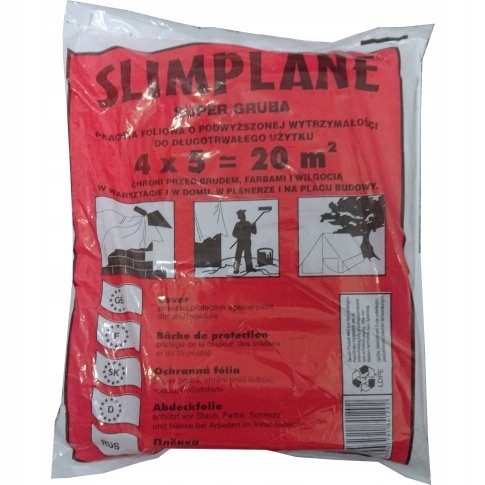 

Folia Malarska 4x5m Remontowa Maskująca 67um