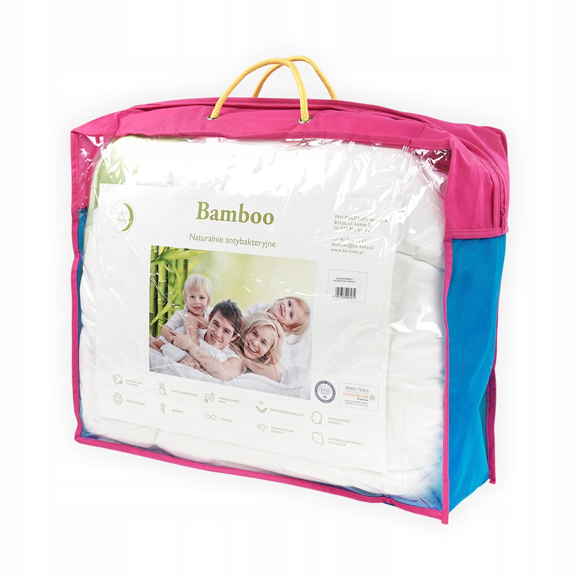 BAMBUSOWA Polska kołdra 100x160 cm całoroczna Szerokość produktu 100 cm