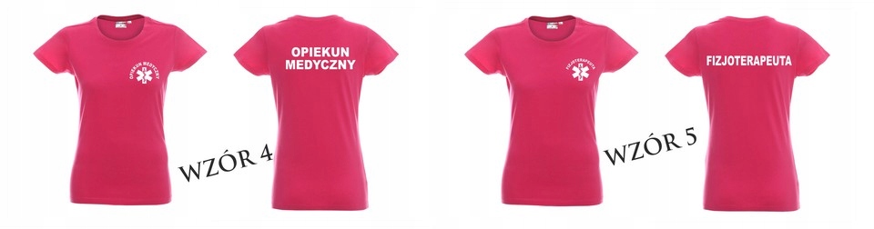 KOSZULKA OPIEKUN MEDYCZNY FIZJOTERAPEUTA JAKOŚĆ L Dekolt okrągły