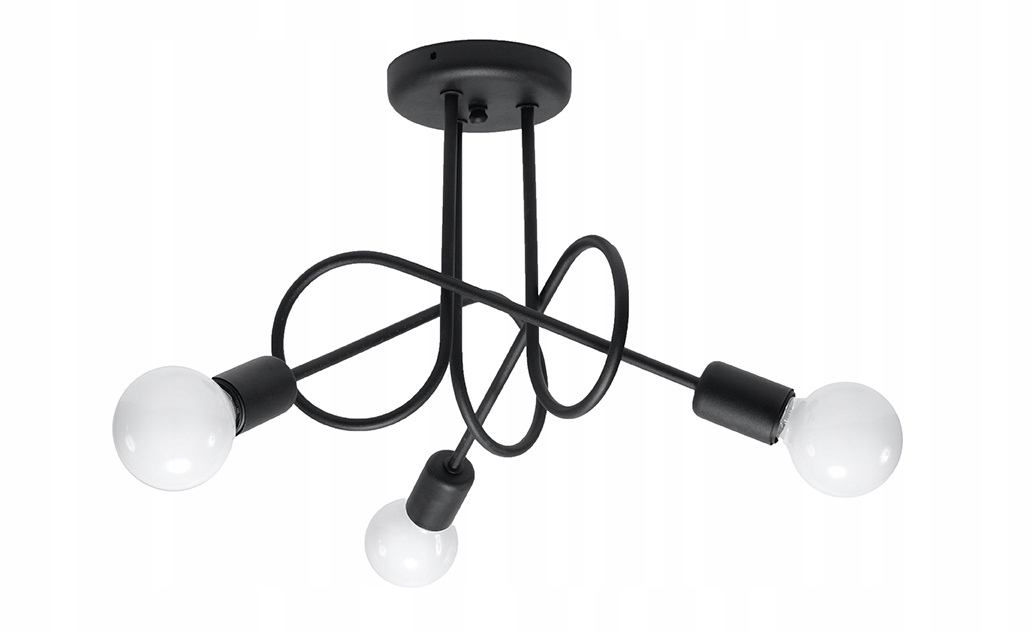 

Lampa Sufitowa Supeł 3 Czarna Oprawa Dziecięca Led
