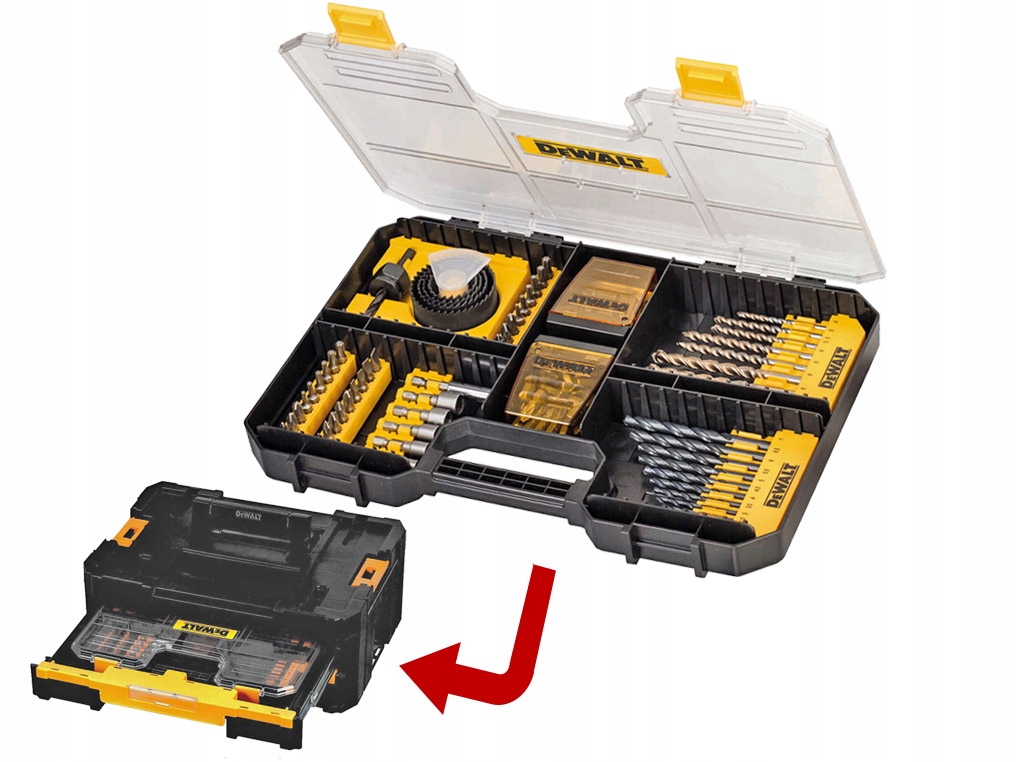 DEWALT Zestaw Uniwersalny 100 Elementów Wiertła Bity TSTAK Kompatybilny — miniatura 10