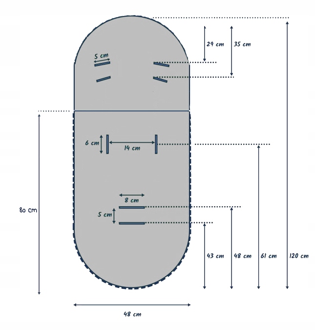 ŚPIWOREK do wózka SPACERÓWKI 120 MINKY Wodoodporny Kod producenta 133