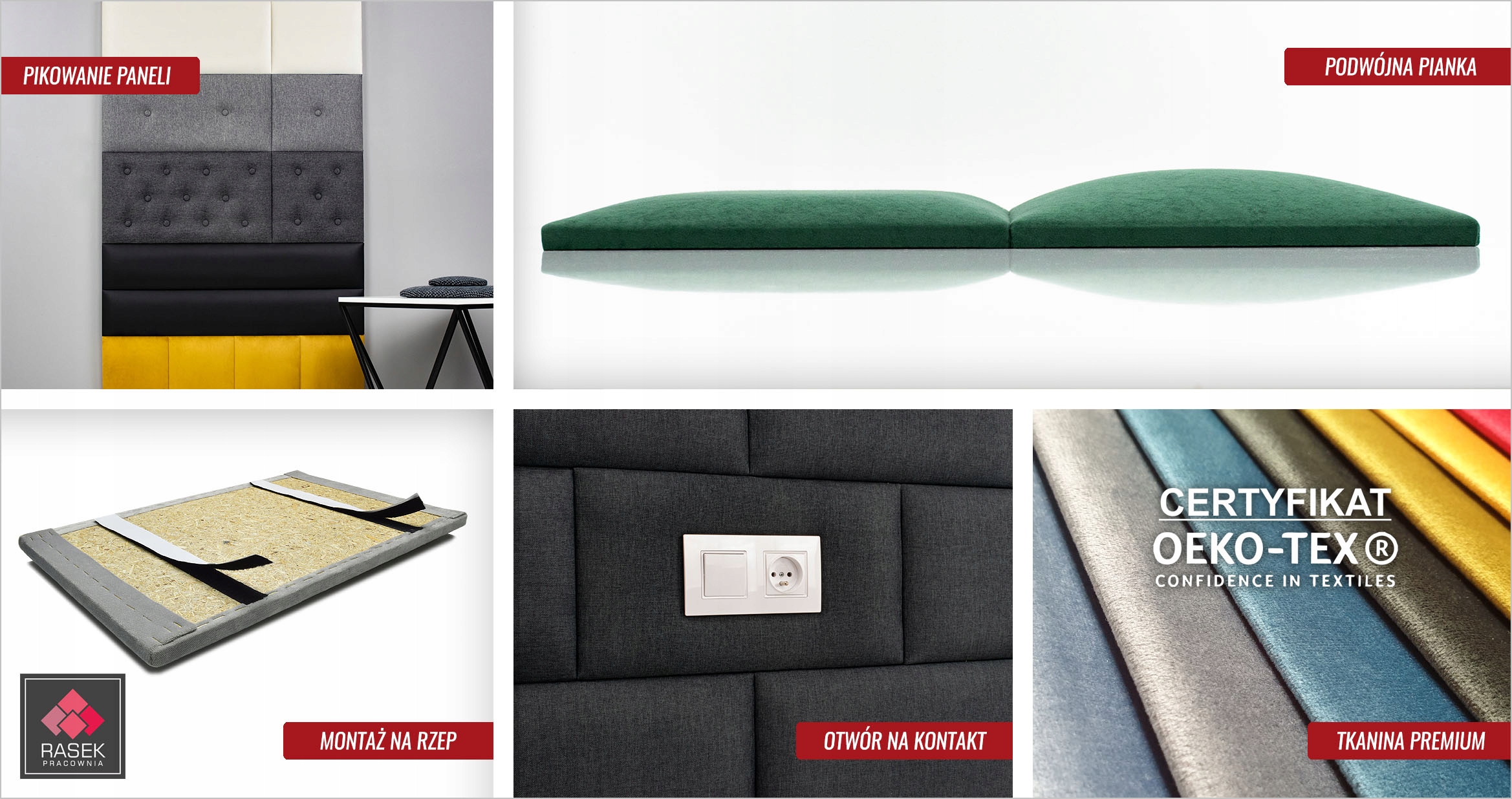 Opcja dodatkowa PODWÓJNA PIANKA do paneli Producent RASEK