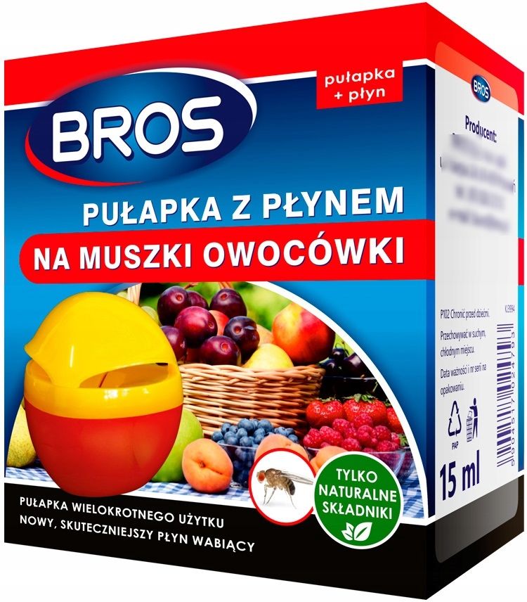 

Bros Pułapka Płyn 15ml Muszka Owocówka Owocówki