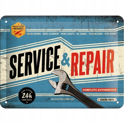 

Tablica szyld Service & Repair metal 15x20