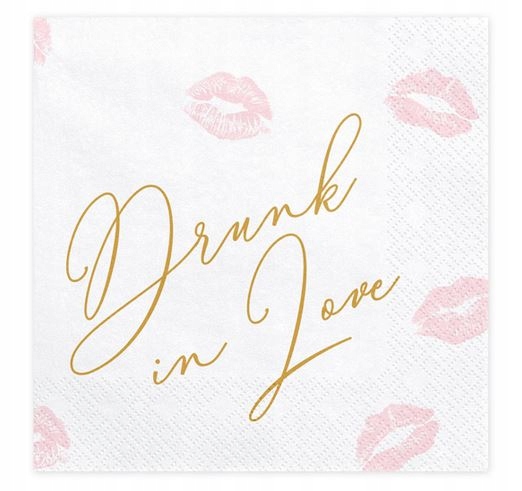 

Serwetki Drunk in love Usta Wieczór Panieński 33cm