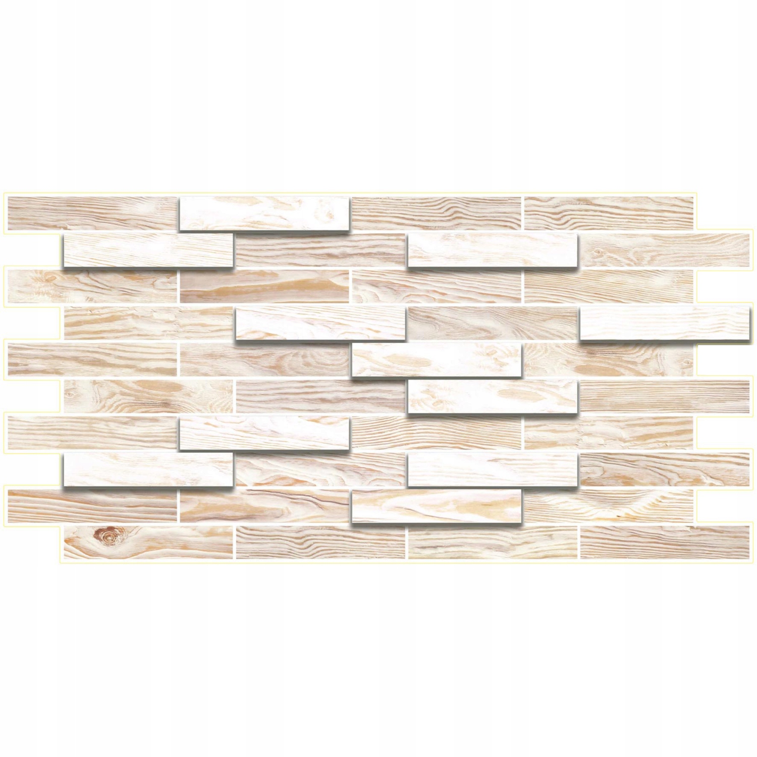 

Ścienne Panele Jasne Drewno 3D Pcv Bleached Oak