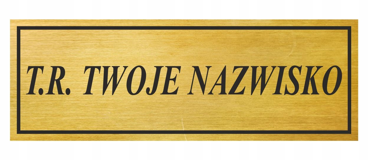 

Tabliczka na drzwi z nazwiskiem, nazwą