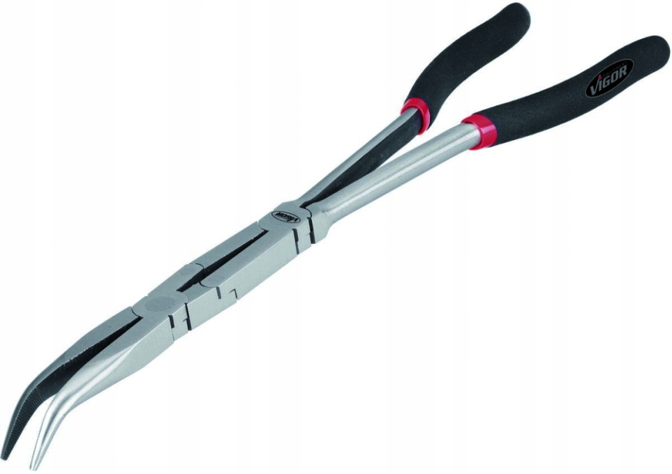 Dvojkĺbové kliešte, ostré, ohnuté