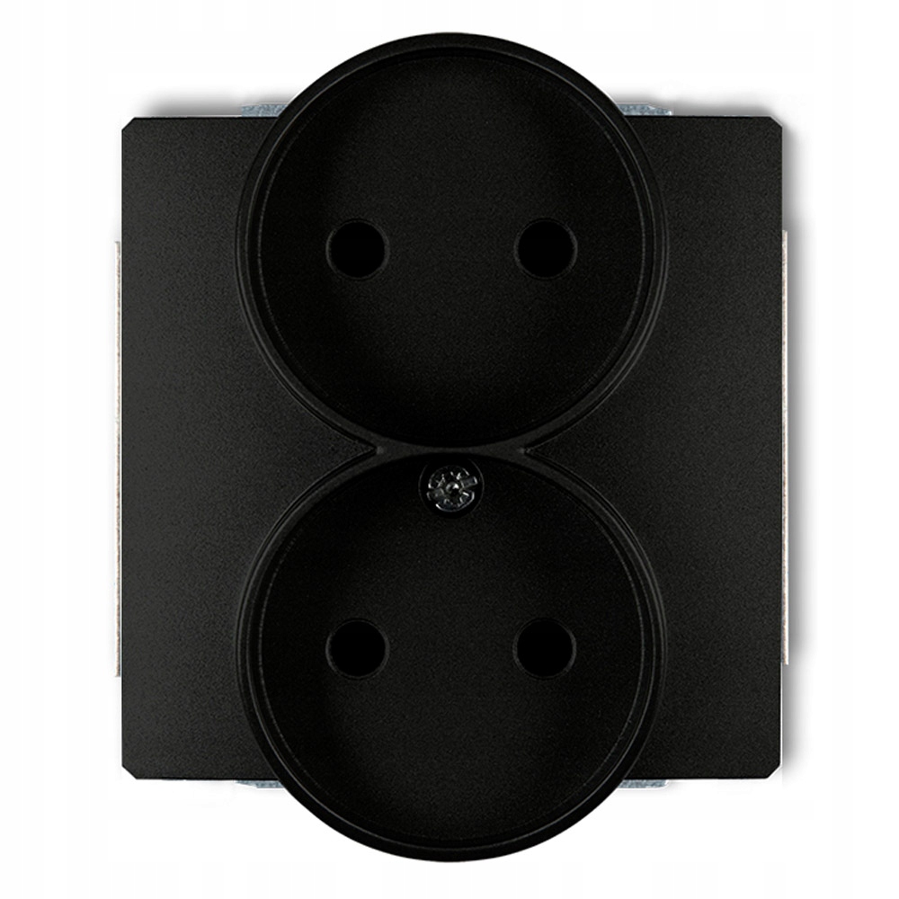 

Karlik Deco Gniazdo Podwójne B/u Czarne 12DGPR-2