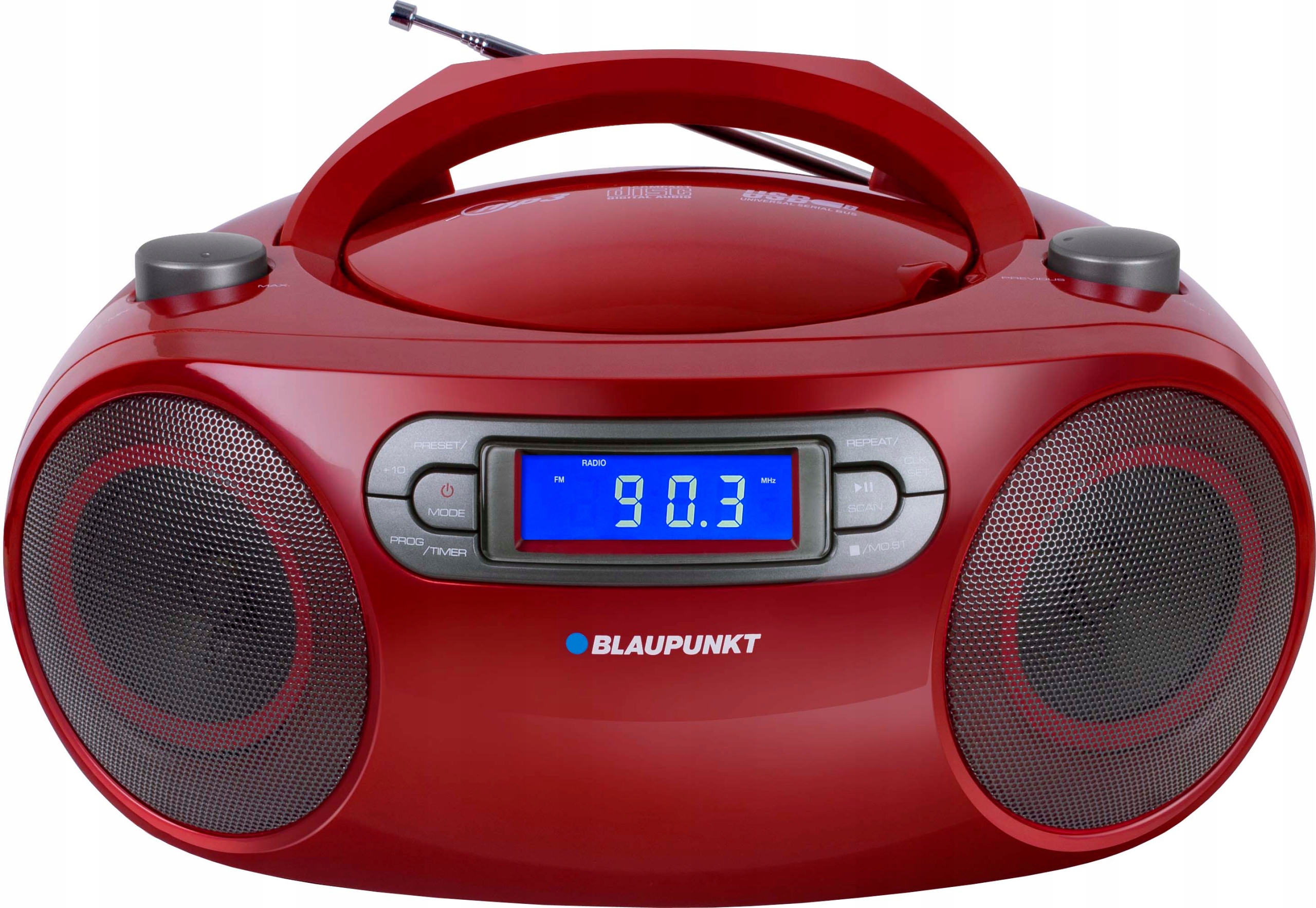 RADIO BB18RD BLAUPUNKT FM/CD/MP3/USB/AUX CZERWONE