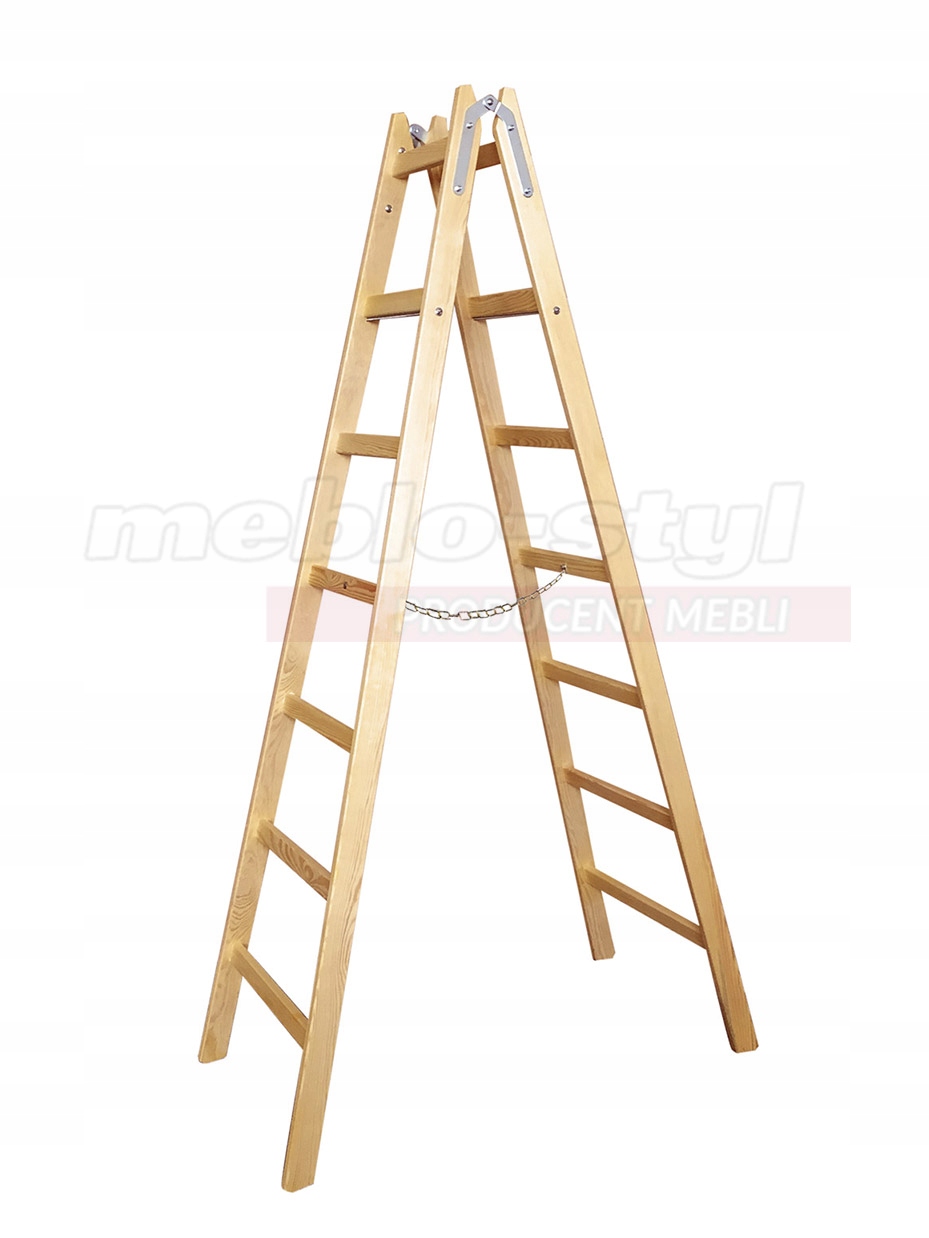 

Drewniana Drabina Malarska Rozstawna 2x7 Szczebli