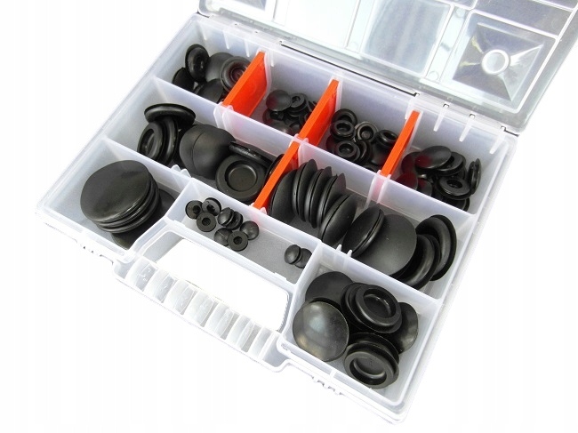 84ks Maskovací gumová záslepka 9 velikostí Zátka na plech nábytku karoserie