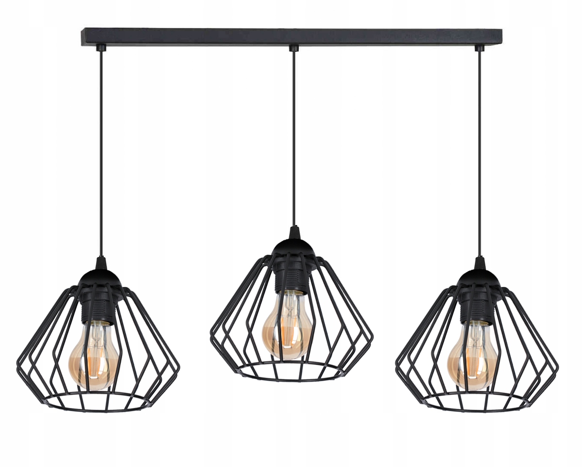 

Lampa wisząca Wire 3 druciany klosz można Led