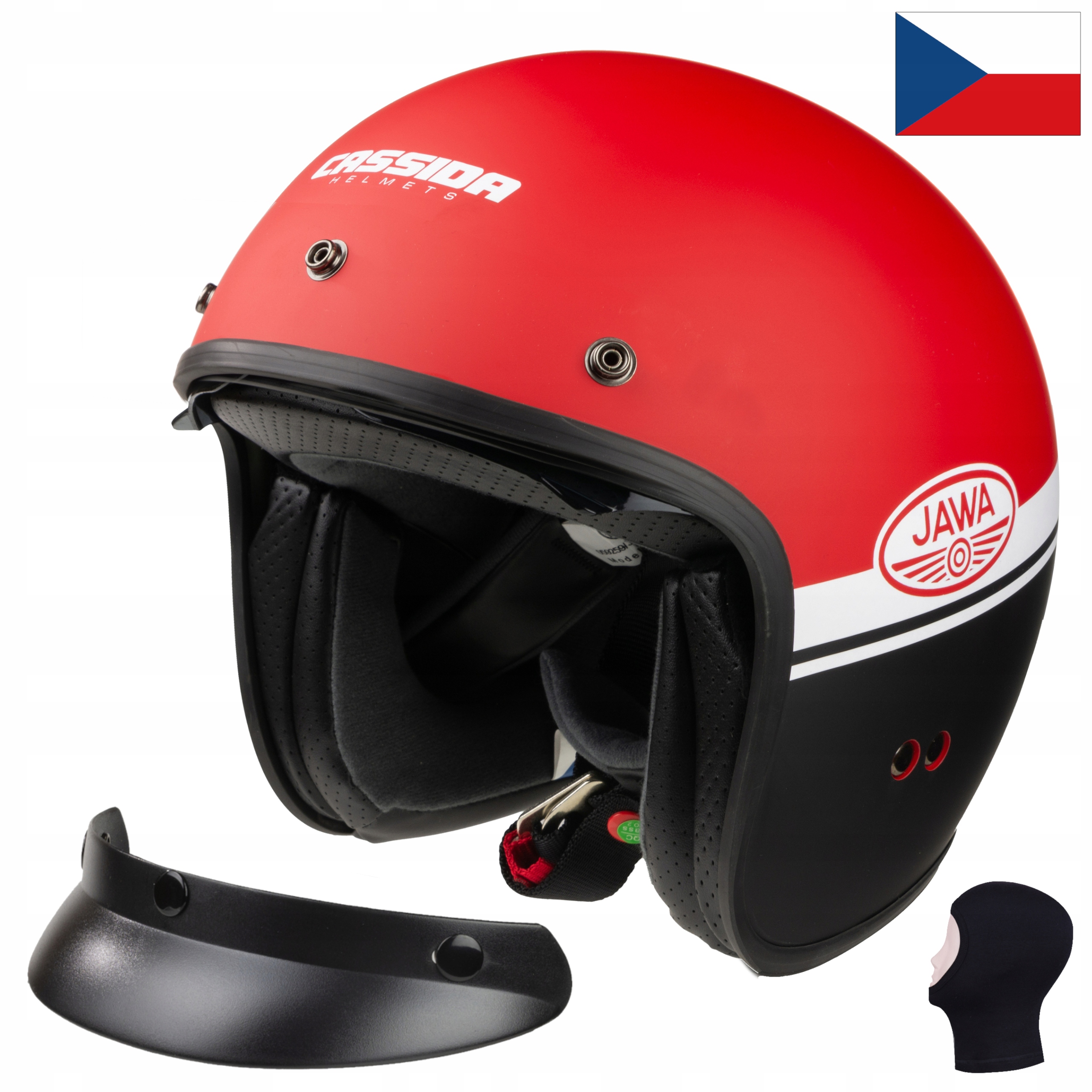 CITY MOTOR JAWA KASK CASSIDA Z DASZKIEM I OKULAREM