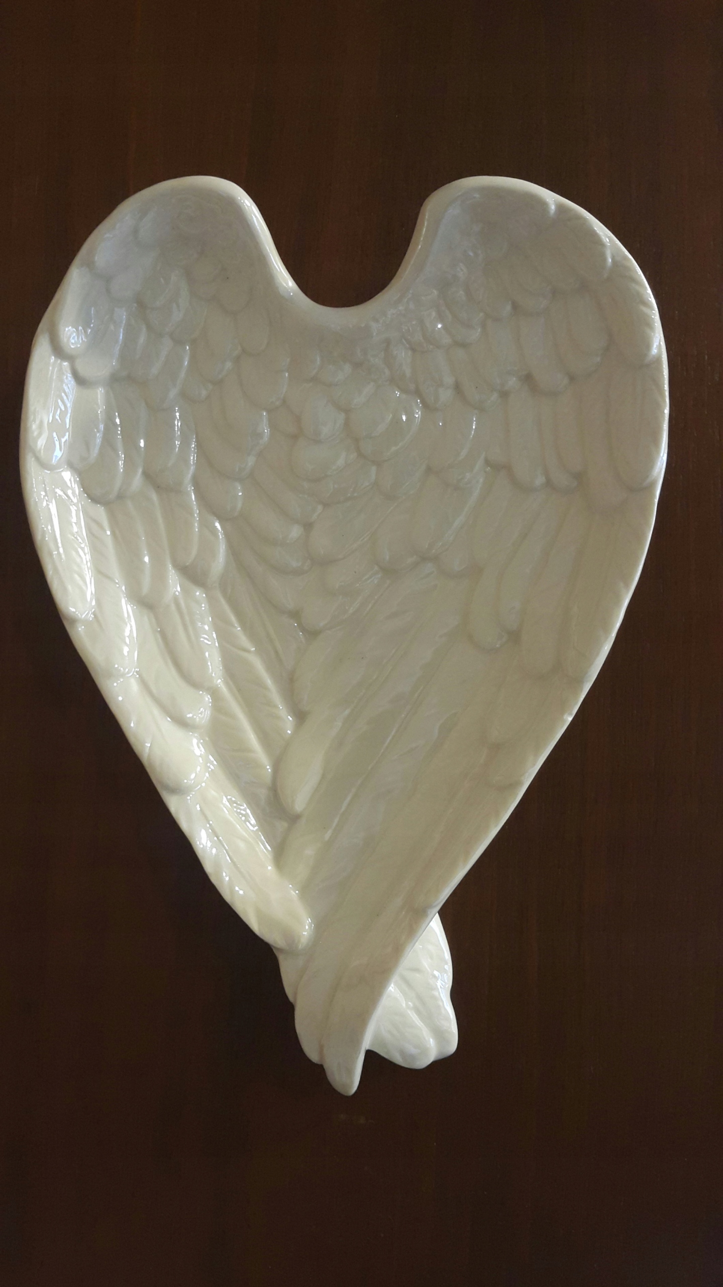 Porcelanowe skrzydła anioła obraz talerzyk 23 cm Marka inna