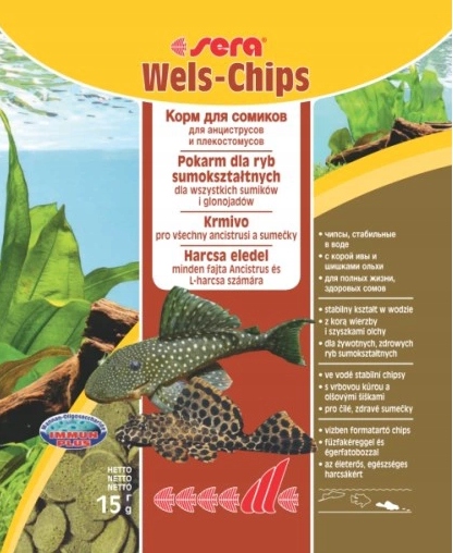 Sera Wels Chips Nature 15g - pokarm dla ryb przydennych - Sklep