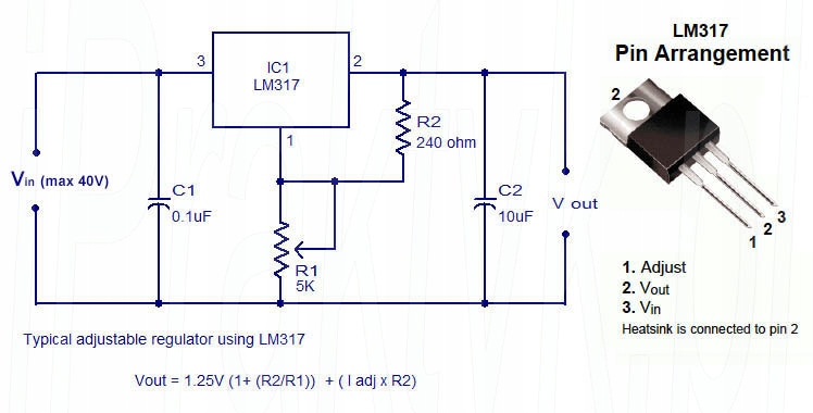 Nastawny Stabilizator Regulator LM317T 1-37V 1,5A Producent Inna