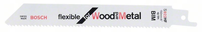 

Bosch brzeszczot drewno metal S922 Hf 150 mm
