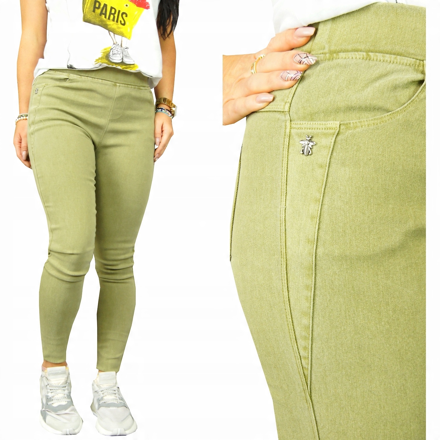 

Modne Spodnie Jeans legginsy Modelujące S/m
