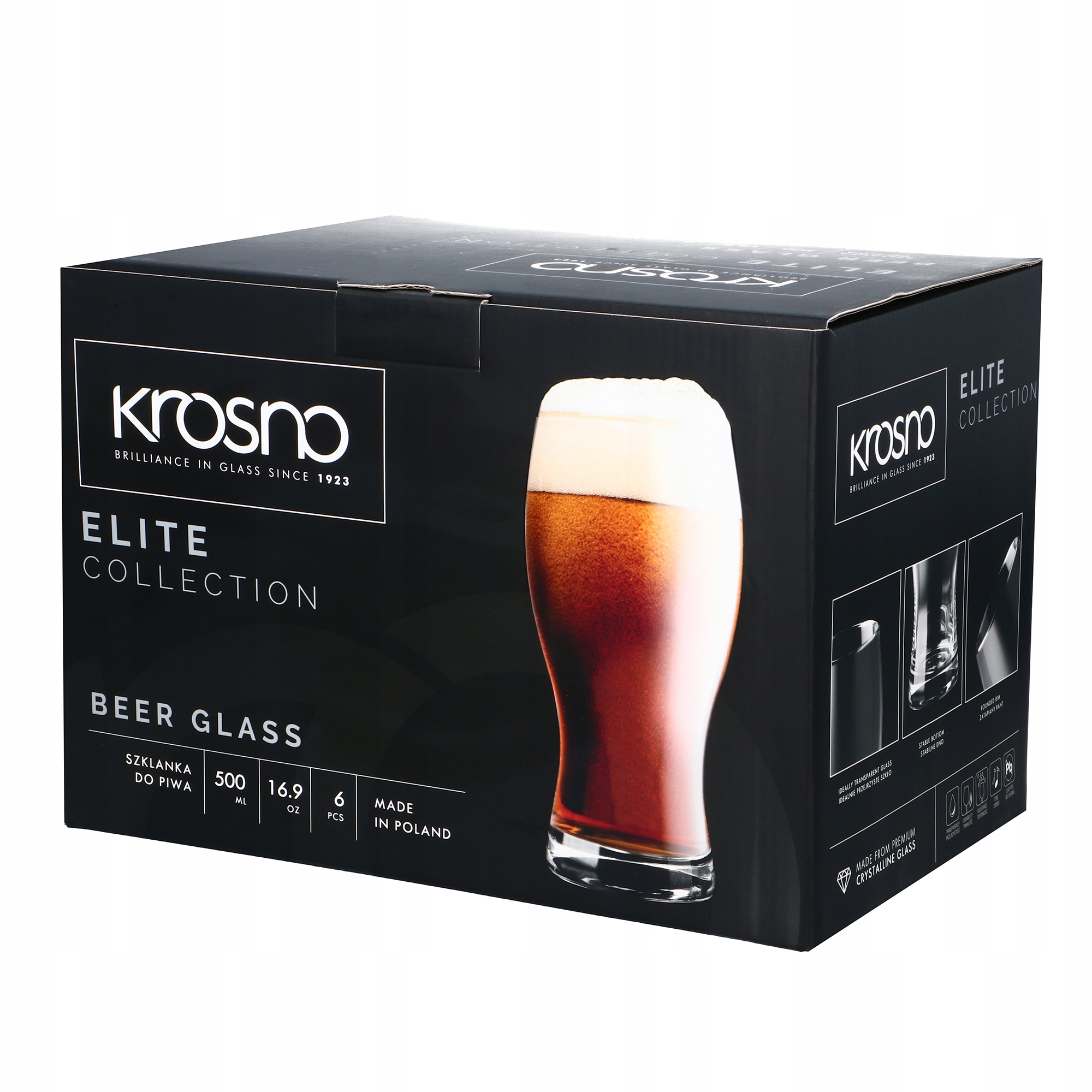 

Szklanki do piwa ciemnego 500ml Elite Krosno