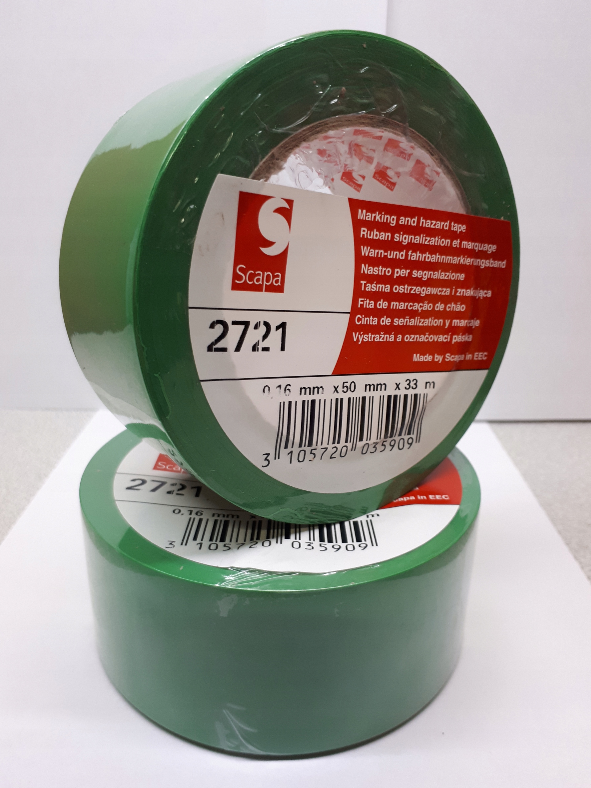 

Taśma Ostrzegawcza Zielona 2721 Scapa 50 mm x 33 m