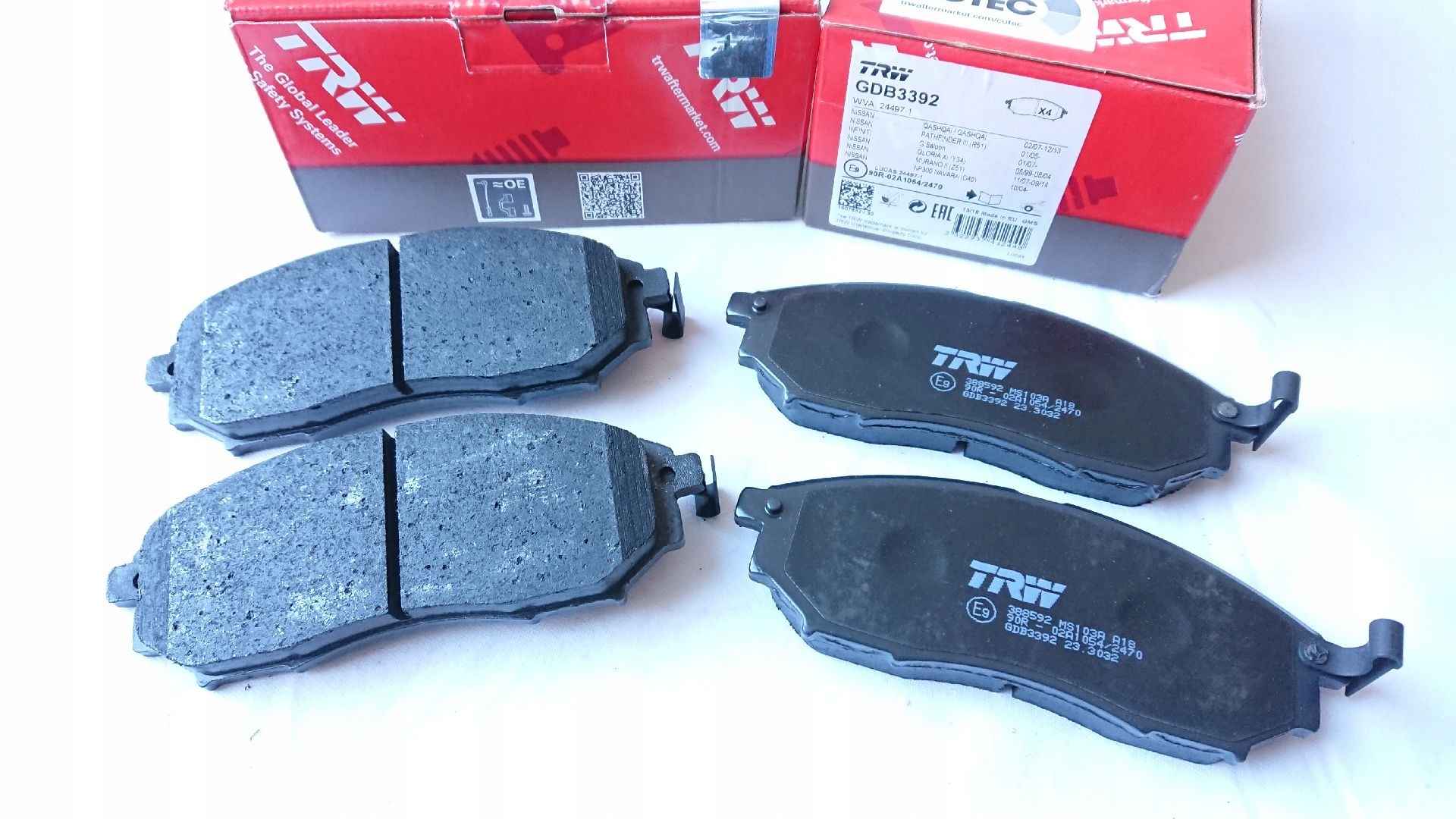 GDB3392 - ПЕРЕДНІ ГАЛЬМІВНІ КОЛОДКИ RENAULT MASTER II 3.0 DCI