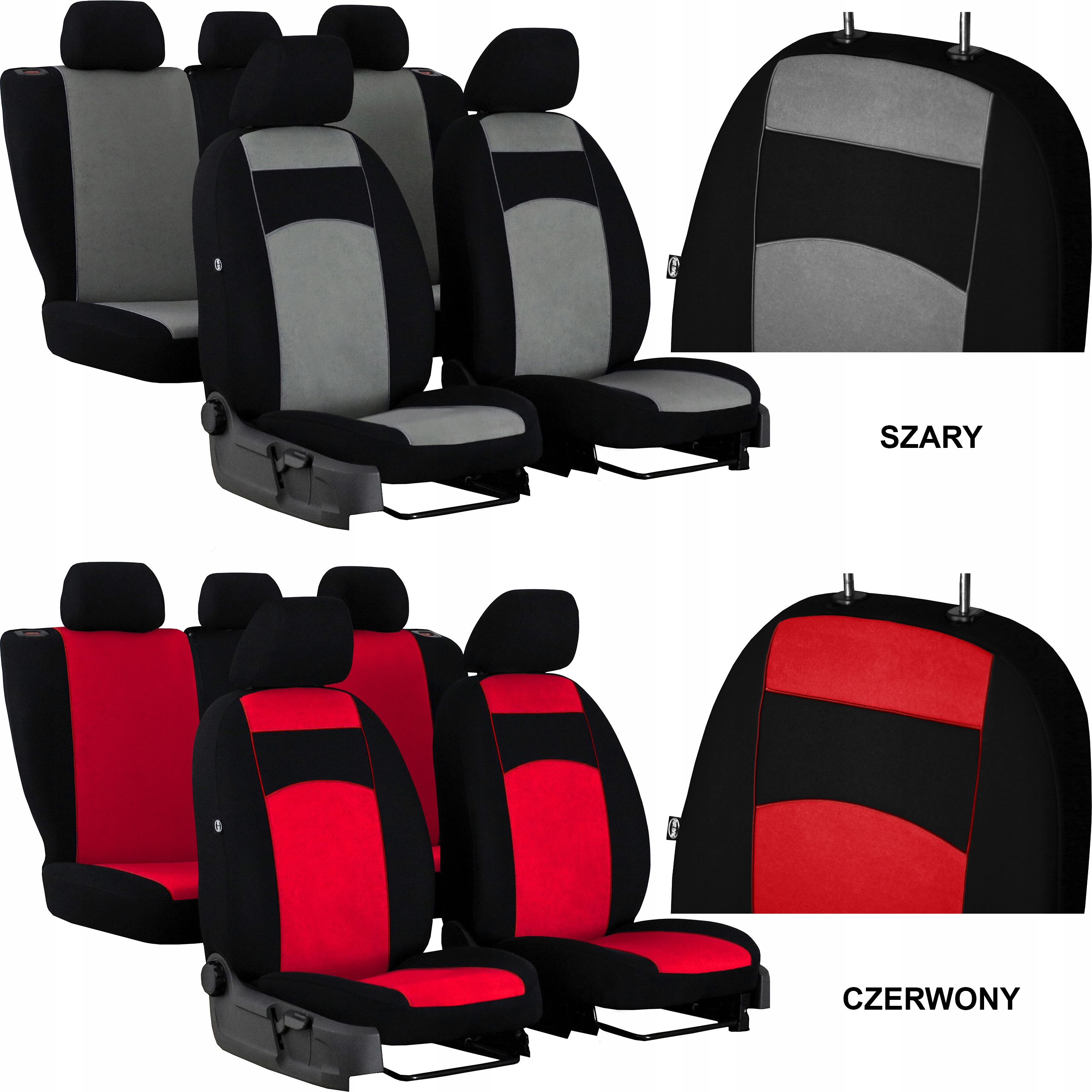 WELUROWE POKROWCE SAMOCHODOWE NA FOTELE SIEDZENIA Typ pokrowiec