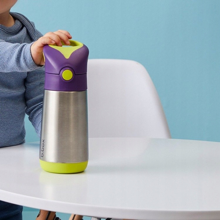 Termobutelka ze słomką B.BOX Strawberry Shak 350ml Model róż