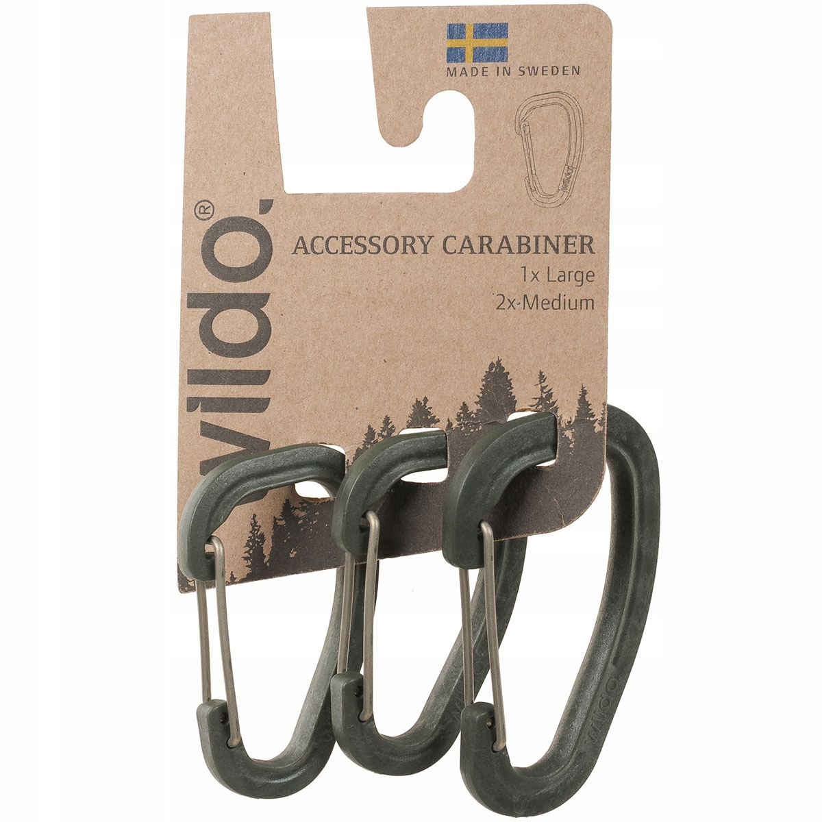 

Pomocnicze Karabinki Wildo 3 sztuki Pom - Olive