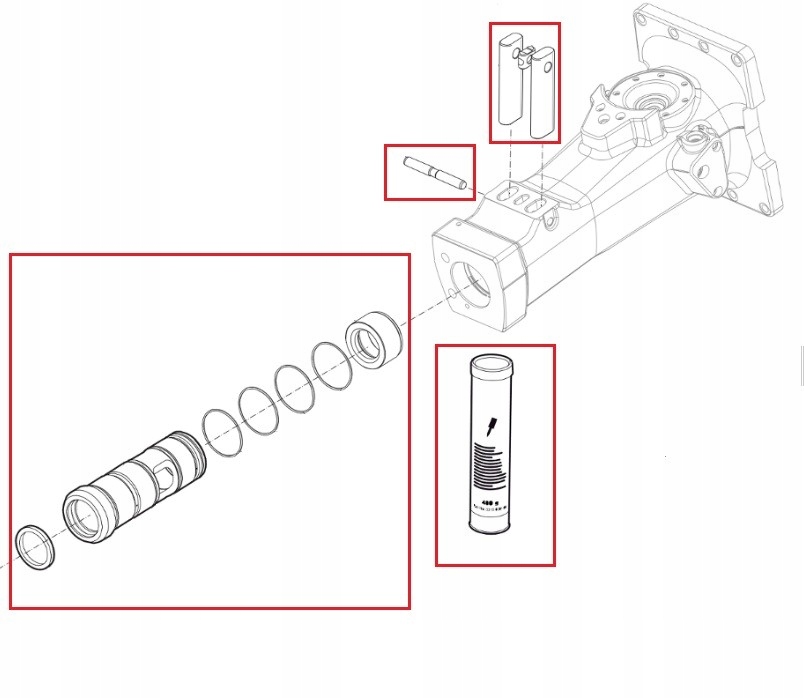 Epiroc Zestaw naprawczy tulei dolnej SB 302 Part number SB 302