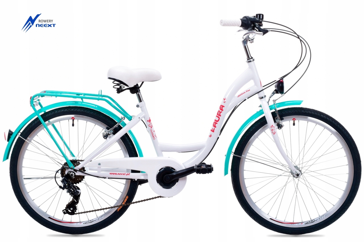 Dziewczęcy Rower Miejski 24 LAURA 6 bieg SHIMANO Model LAURA