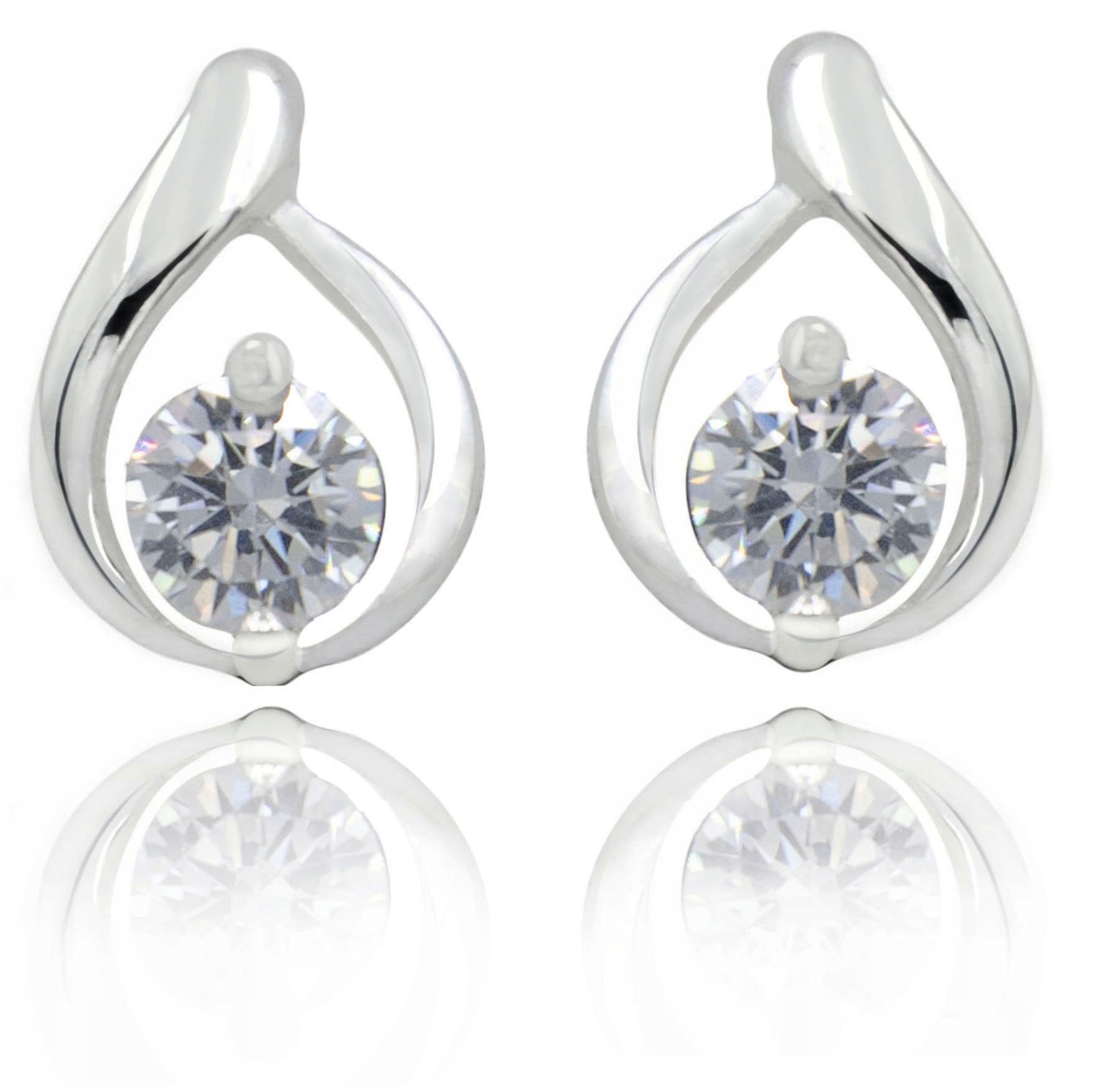 

Srebrne Kolczyki Z Cyrkonią. PR.925! Hit!