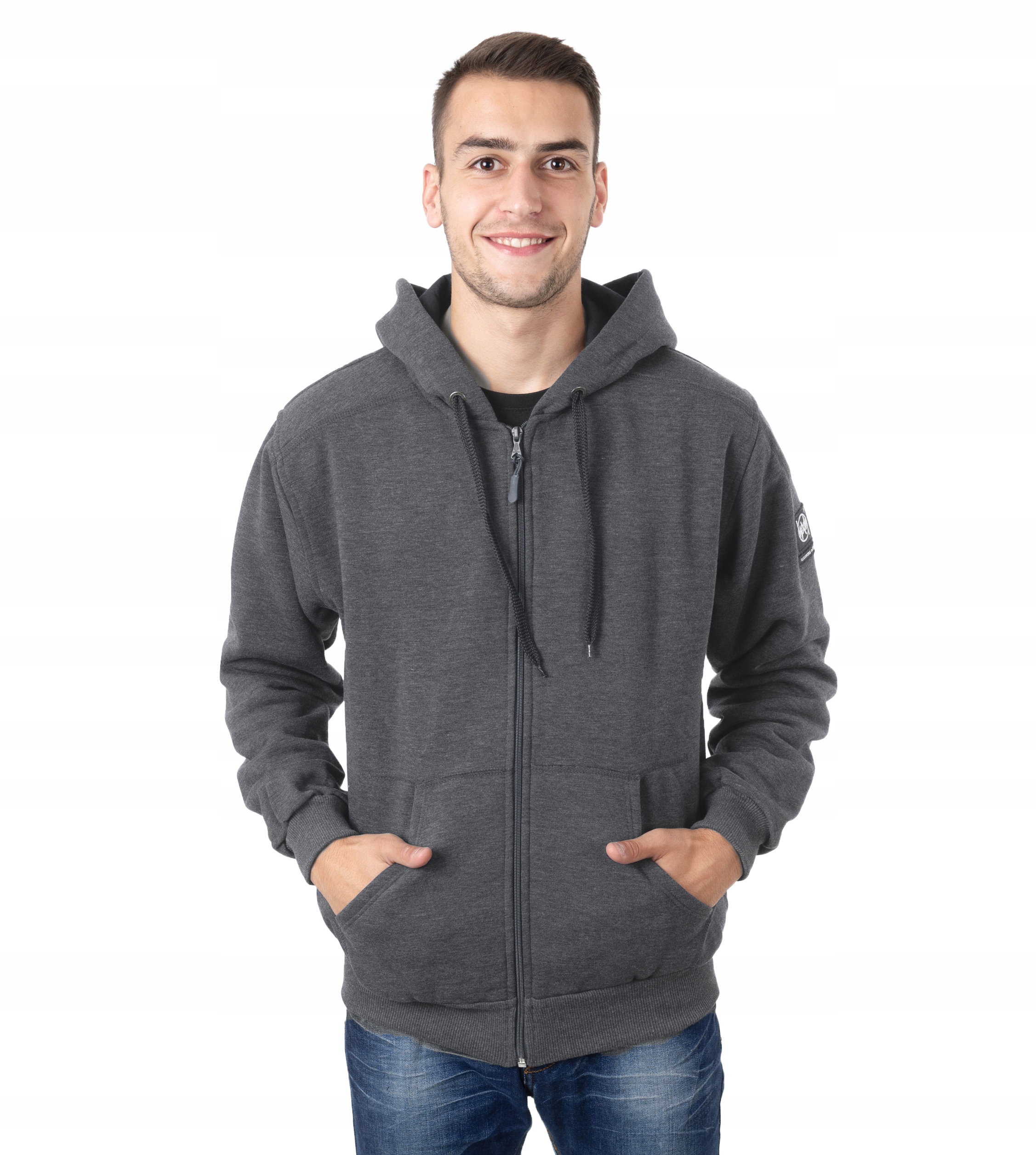 

Bluza Męska Rozsuwana z Kapturem Angeles 5XL antra