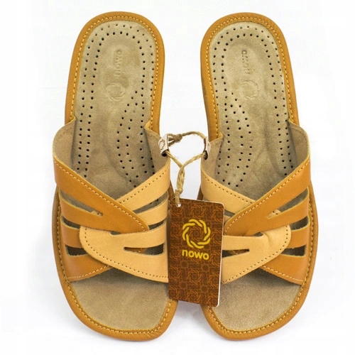 

Kapcie Damskie Klapki Skórzana Wkładka