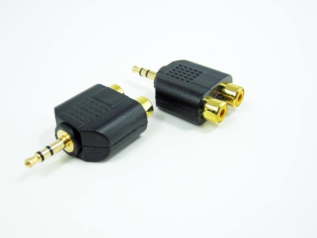 

przejście wtyk mini jack 2x gn Rca chinch
