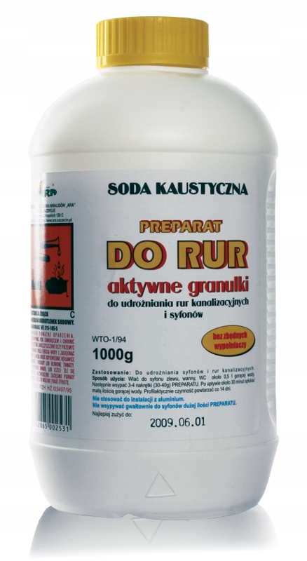 

Ara Soda kaustyczna 1000g do rur aktywne granulki