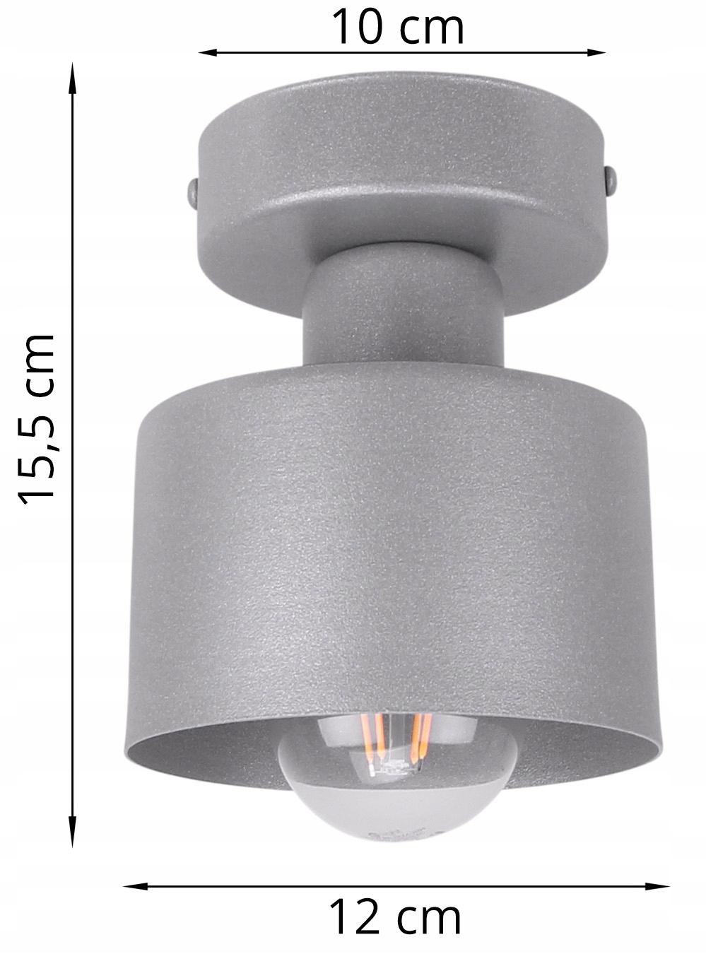 LAMPA WISZĄCA SUFITOWA ŻYRANDOL PLAFON METALOWA Kolor odcienie szarości i srebra