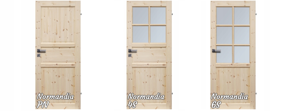 DRZWI WEWNĘTRZNE NORMANDIA DREWNO SOSNOWE WC 90 Marka inna