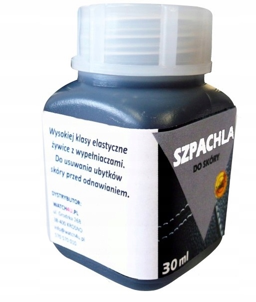 

Renowacja Skór Czarna Szpachla Płynna Skóra 30ml