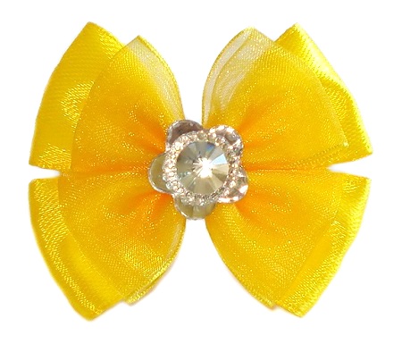 

Satynowo-tiulowe Kokardki Z Oczkiem Na Spinkach