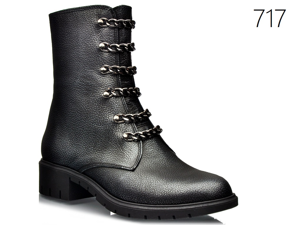 Grafitové dámské kotníkové boty šněrovací kožené boty s kotníkem J.w 37