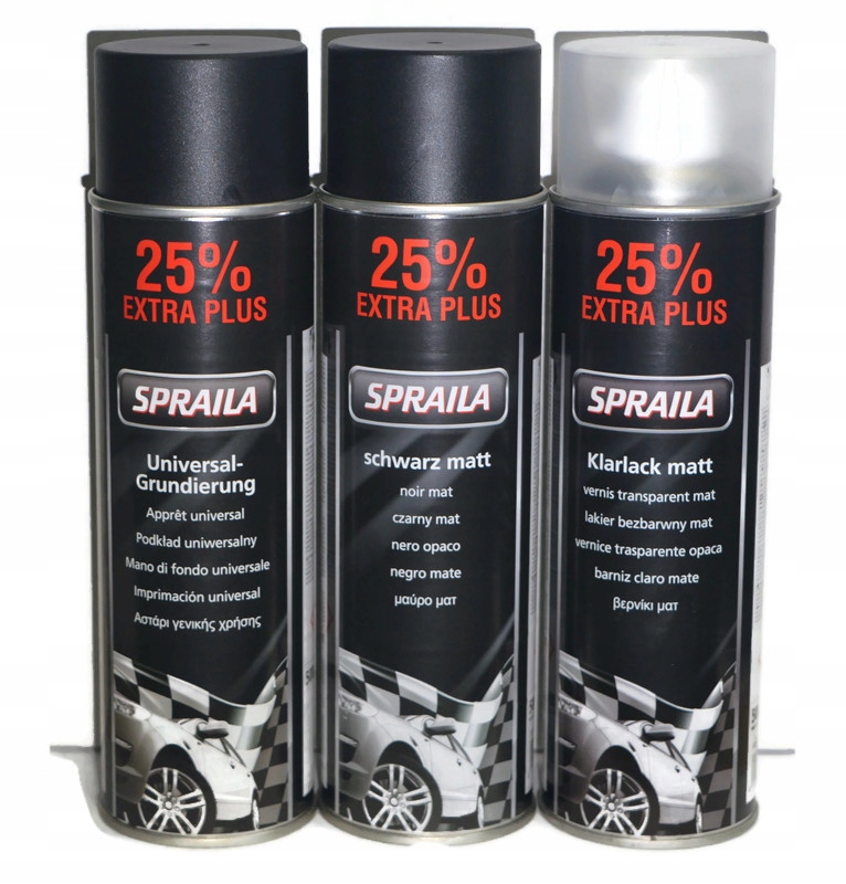 

Spraila Zestaw Do Felg Czarny Mat+podkład+klar