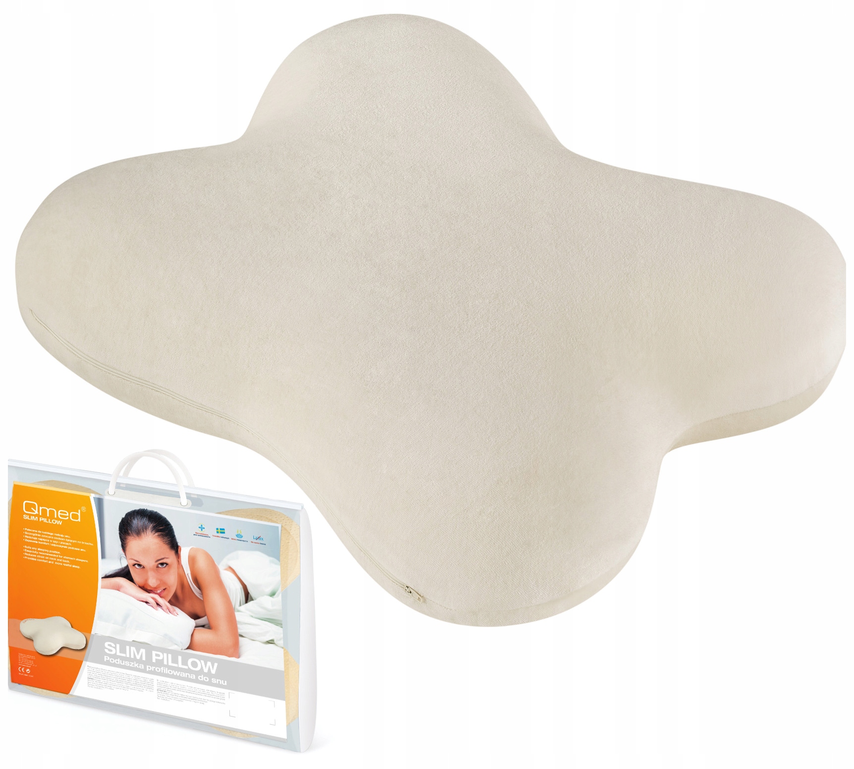 

Slim Pillow Poduszka do spania na brzuchu Qmed
