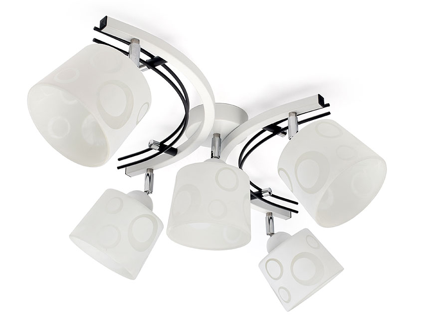 

Lampa sufitowa plafon żyrandol 5xE27 klosz walec