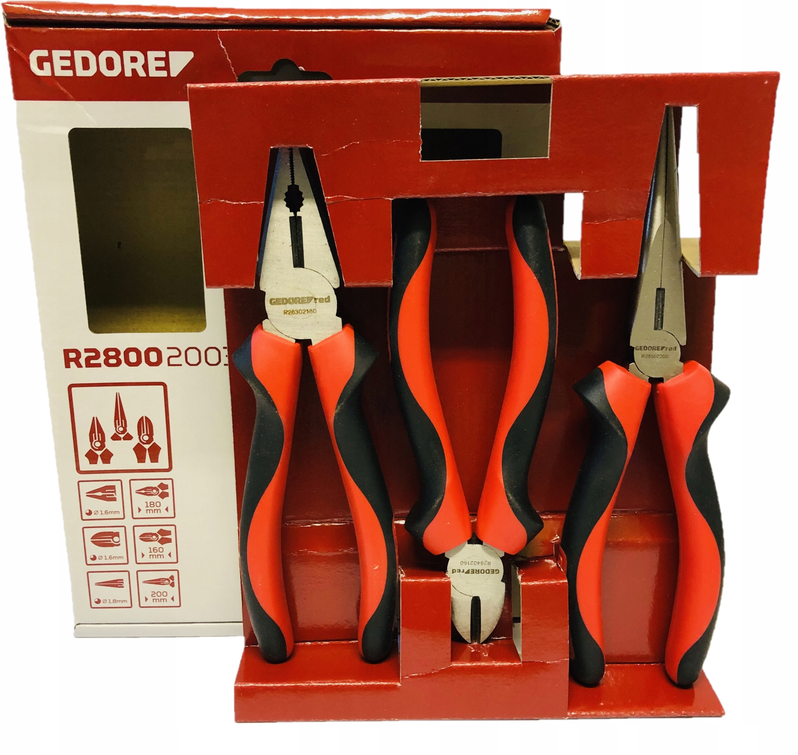 

Gedore Red Szczypce tnące boczne kombinerki zestaw