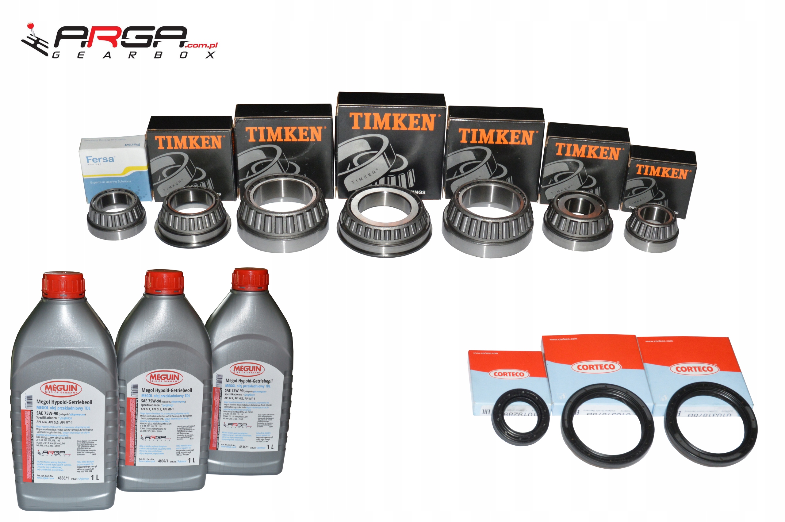 Łożyska do skrzyni AFK 2.5 TDI VW Transporter T4 Numer katalogowy części ARGA łożyska AFK + olej