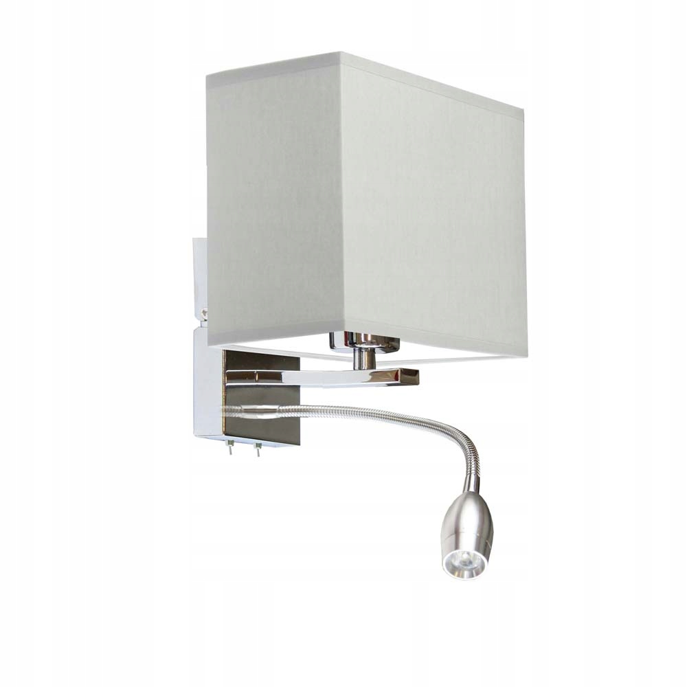 Szary kinkiet ADDIS lampa do czytania + panel LED Długość/wysokość 25 cm